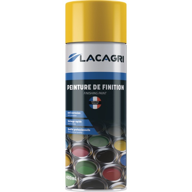 Peinture de Finition Jaune NEW Lucas Aerosol 400ML Lacagri référence fournisseur 1679720